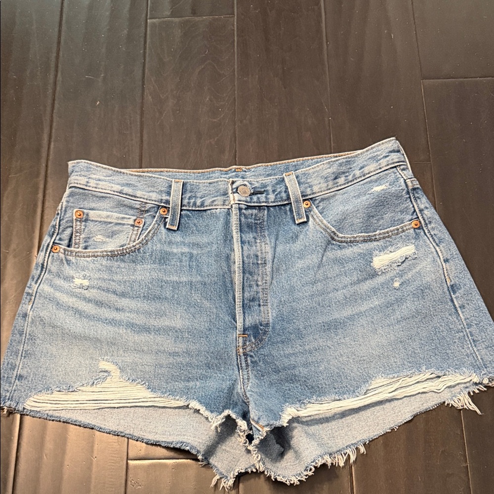 Levi's 501 Distressed Denim Shorts